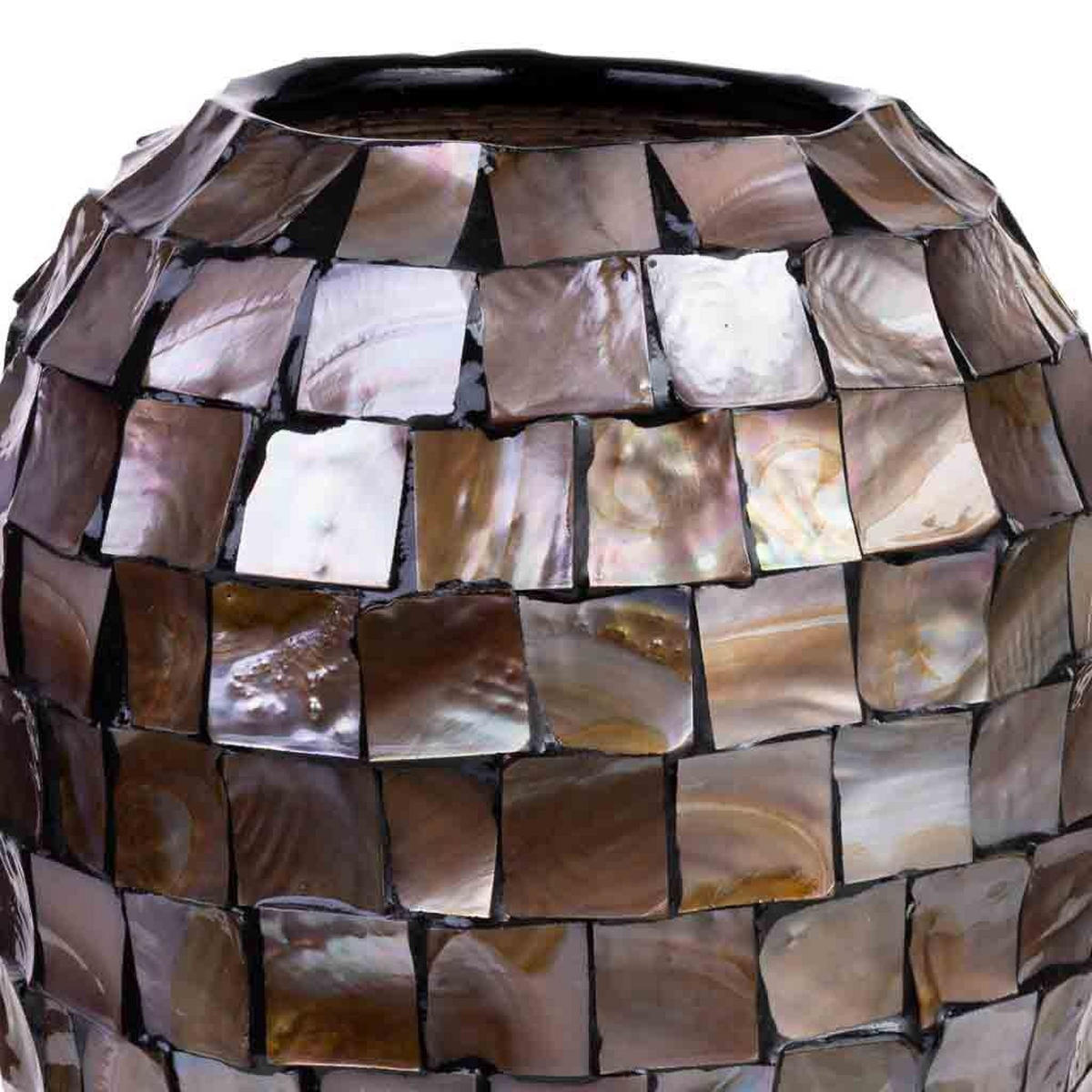 VASE aus Holz, braun, 24x35cm - Braun, Holz (35cm) - Wanderlust