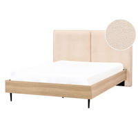 BETT mit Lattenrost 140x200 cm Beige Izernore - Beige, Textil (140/200cm) - Beliani