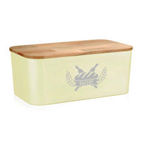 BROTKASTEN mit Bambus Schneidebrett beige - Beige, Kunststoff (15/22/36cm) - Lashuma