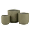 BLUMENTOPF MISTY - Töpferei - Grün - 3er set - Ø 37 cm - Grün, Keramik (37/37cm) - J-Line