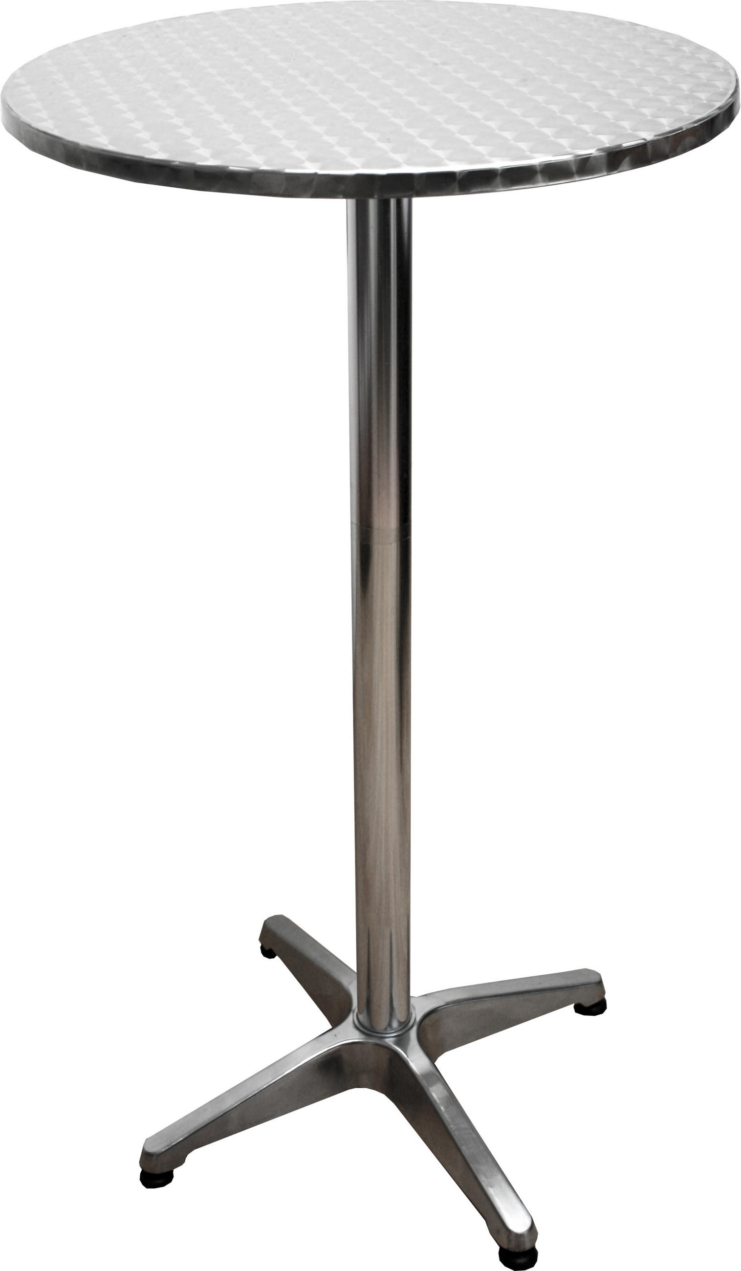 STEHTISCH Ivar Rund Alu-Gestell Silber 110x60x60cm - Silberfarben, Metall (60/60/110cm) - DELUKE