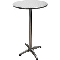 STEHTISCH Ivar Rund Alu-Gestell Silber 110x60x60cm - Silberfarben, Metall (60/60/110cm) - DELUKE