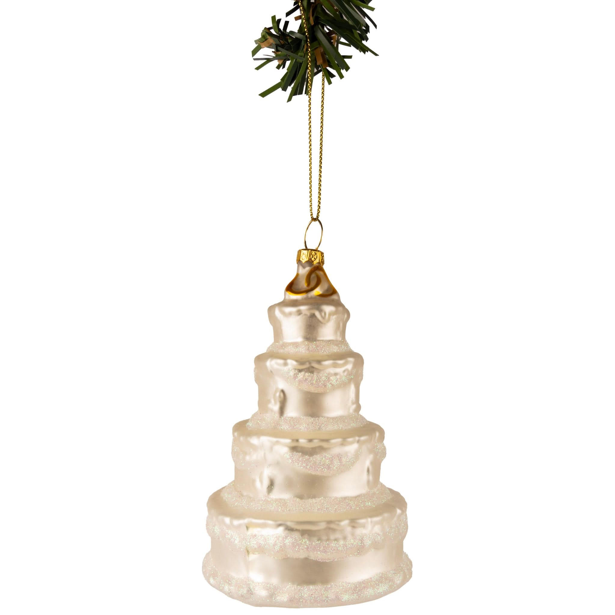 WEIHNACHTSKUGEL Hochzeitstorte 12 cm - Weiß, Glas (2/13/1cm)