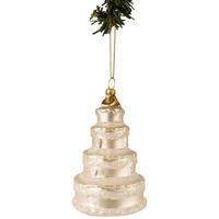 WEIHNACHTSKUGEL Hochzeitstorte 12 cm - Weiß, Glas (2/13/1cm)