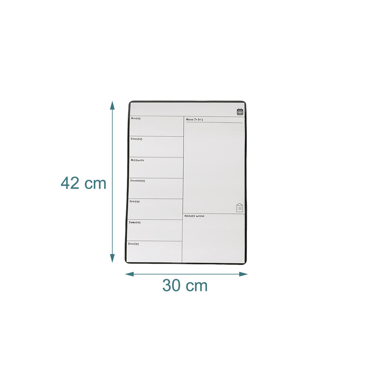 JEDÁLNY lístok Týžd. plán - biela, plast/papier (30/42/0.7cm) - Relaxdays