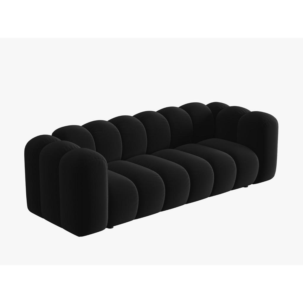 Thumbnail - Micadoni Sofa, Schwarz, Textil, 3-Sitzer, 95x70x230 cm, Hergestellt in Europa, Wohnzimmer, Sofas & Couches, Sofas