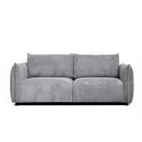 SOFA TAUER 3-Sitzer, hellgrau - Hellgrau/Schwarz, Holzwerkstoff/Kunststoff (112/84/206cm) - Courtois Laville