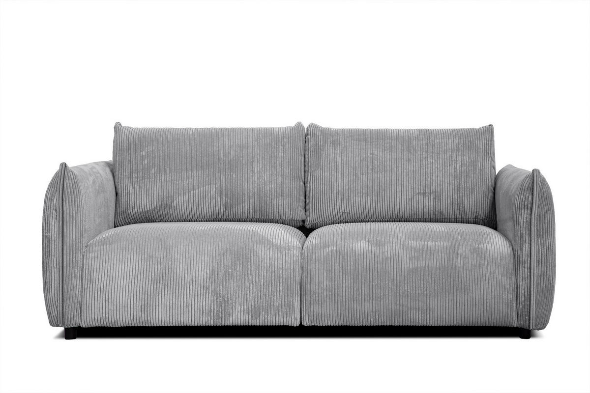 SOFA TAUER 3-Sitzer, hellgrau - Hellgrau/Schwarz, Holzwerkstoff/Kunststoff (112/84/206cm) - Courtois Laville