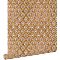 TAPETE Blumenmuster 50 x 900 cm - Braun, Papier (50/900cm) - ESTAhome