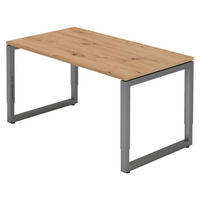 SCHREIBTISCH Serie-R 80/140/74 cm in Wildeiche/Graphitfarben - Wildeiche/Graphitfarben, Holzwerkstoff (80/140/74cm) - bümö