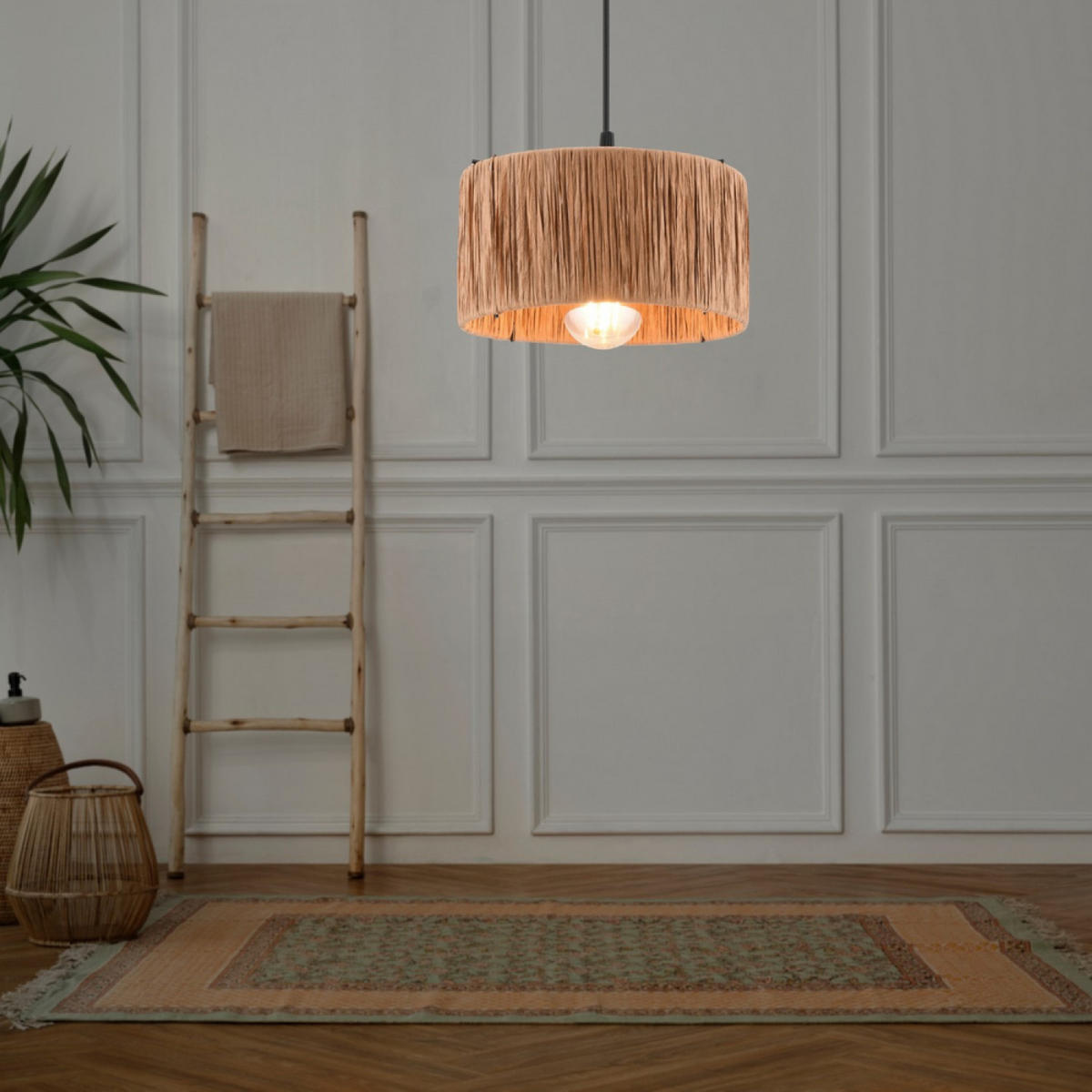 HÄNGELEUCHTE clarisse farbe beige 40w - Beige, Metall (20/20/45cm) - Concept Usine