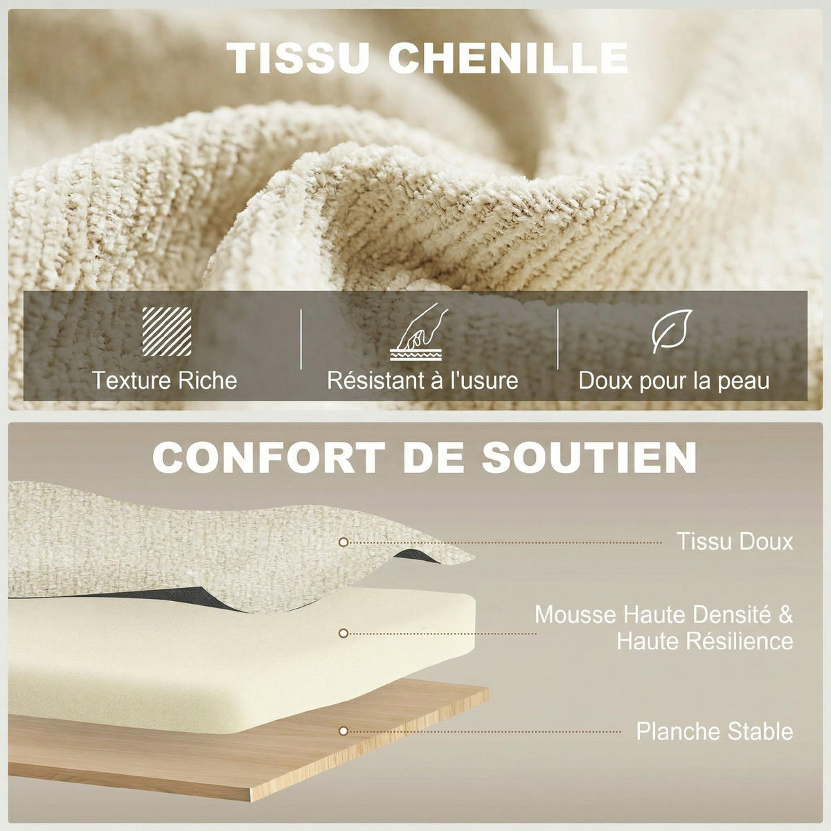 SCHLAFSOFA 2-Sitzer DE-14661 3-in-1 mit Getränkehaltern & verstellbarer Lehne Beige - Beige, Textil (166/84/90cm) - ComfortXL