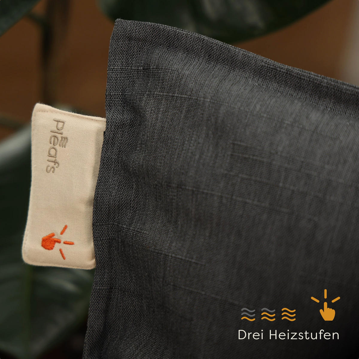 HEIZKISSEN Outdoor 45x45cm Carbon - Blaugrau, Textil (45/45cm) - Pleafs