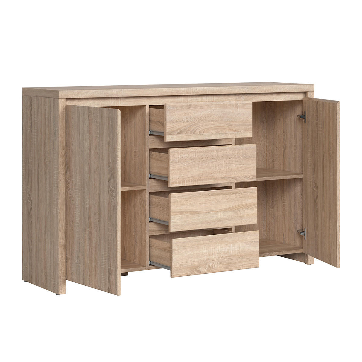 SIDEBOARD Soren Dřevo - hnědá, kompozitní dřevo (143.5/92/40.5cm) - Petits-meubles