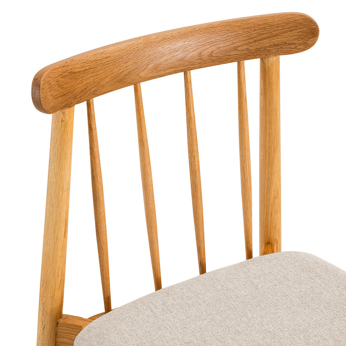 POLSTERSTUHL - 2er-Set - Eichefarben, Holz (48/77/53cm) - home24