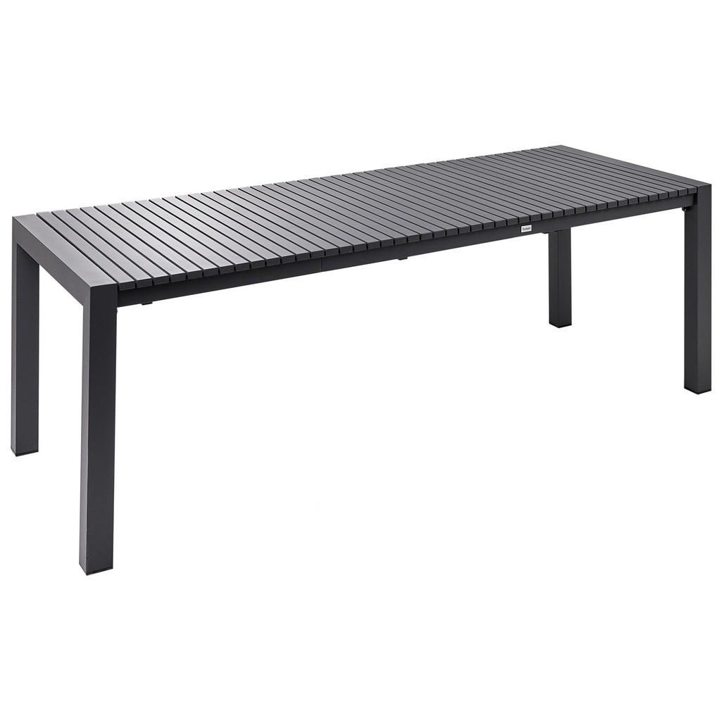 Beliani ZAHRADNÍ STŮL Vysunovací 160/220/90 cm Kov Tmavě šedý Ardesio