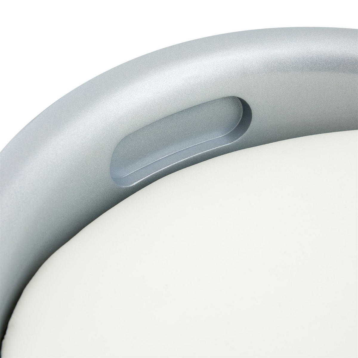 SITZHOCKER DANIEL - Weiß/Grau, Kunststoff/Textil (35/50/35cm) - IDIMEX