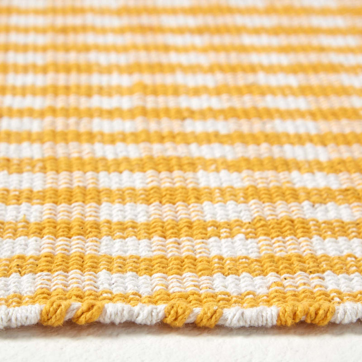 BAUMWOLLTEPPICH Vichy-Karo 60/90 cm - Gelb, Textil (60/90cm) - Homescapes