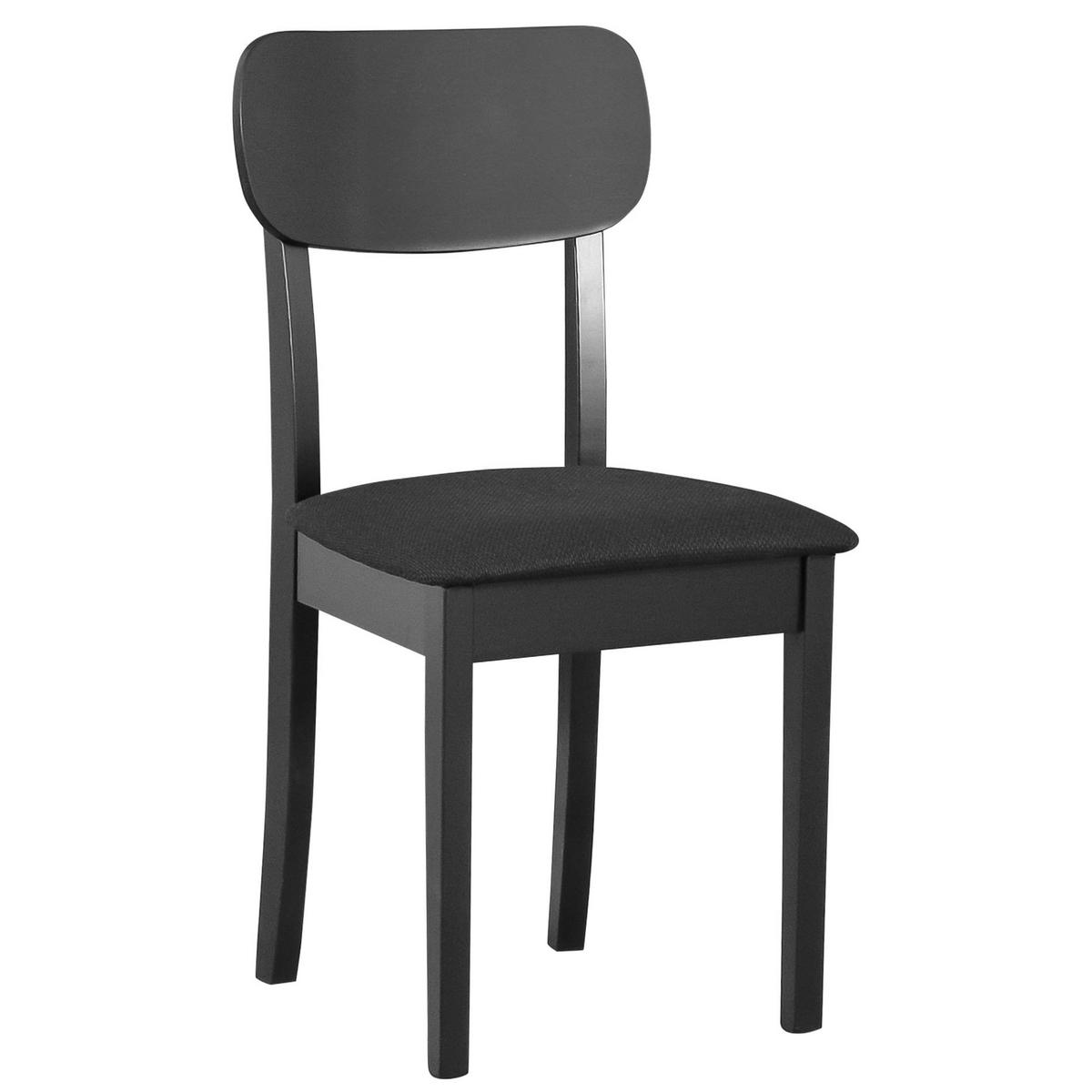 HOLZSTUHL Noeles Schwarz - Schwarz, Holz/Textil (43/86/40cm) - Selsey