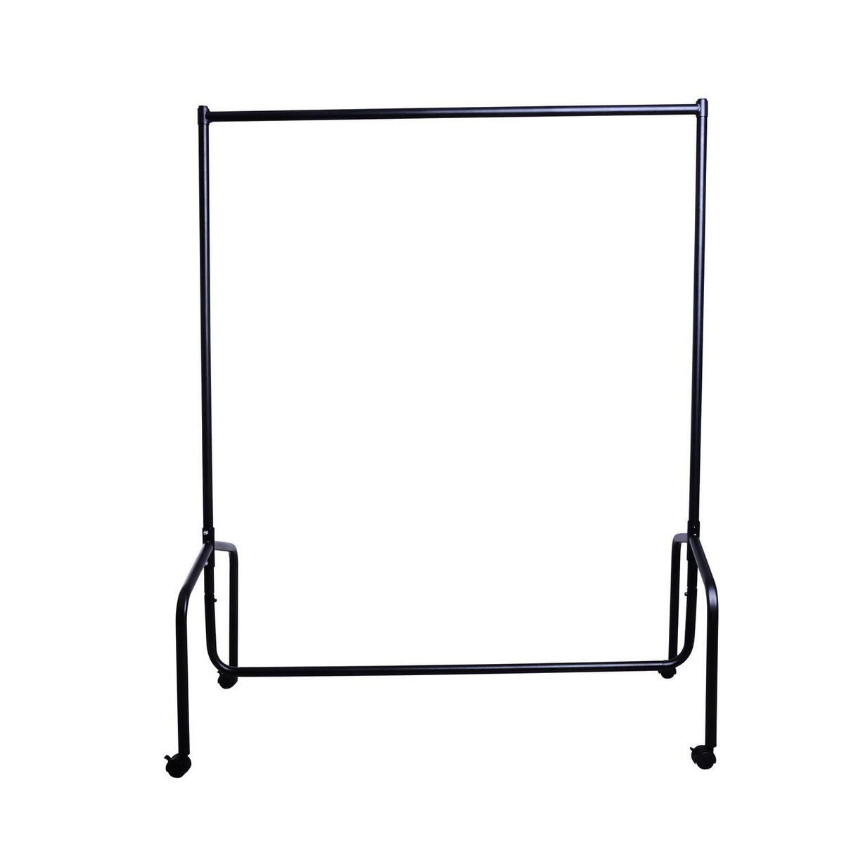 KLEIDERSTÄNDER Schwarz 150/60/170 cm - Schwarz, Metall (60/170/120cm) - PANGIVO