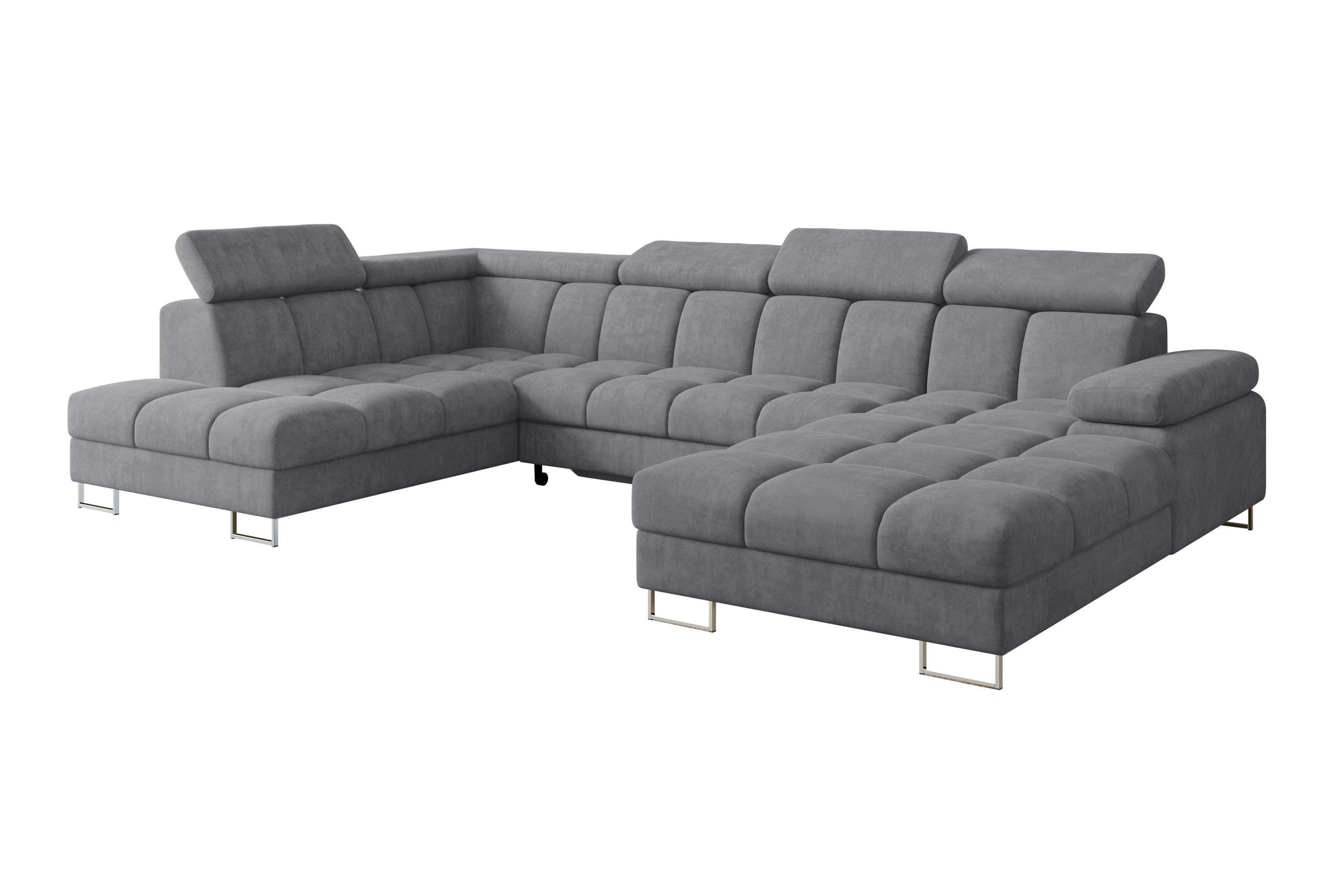 Altdecor Wohnlandschaft Grau 345x79x203 cm