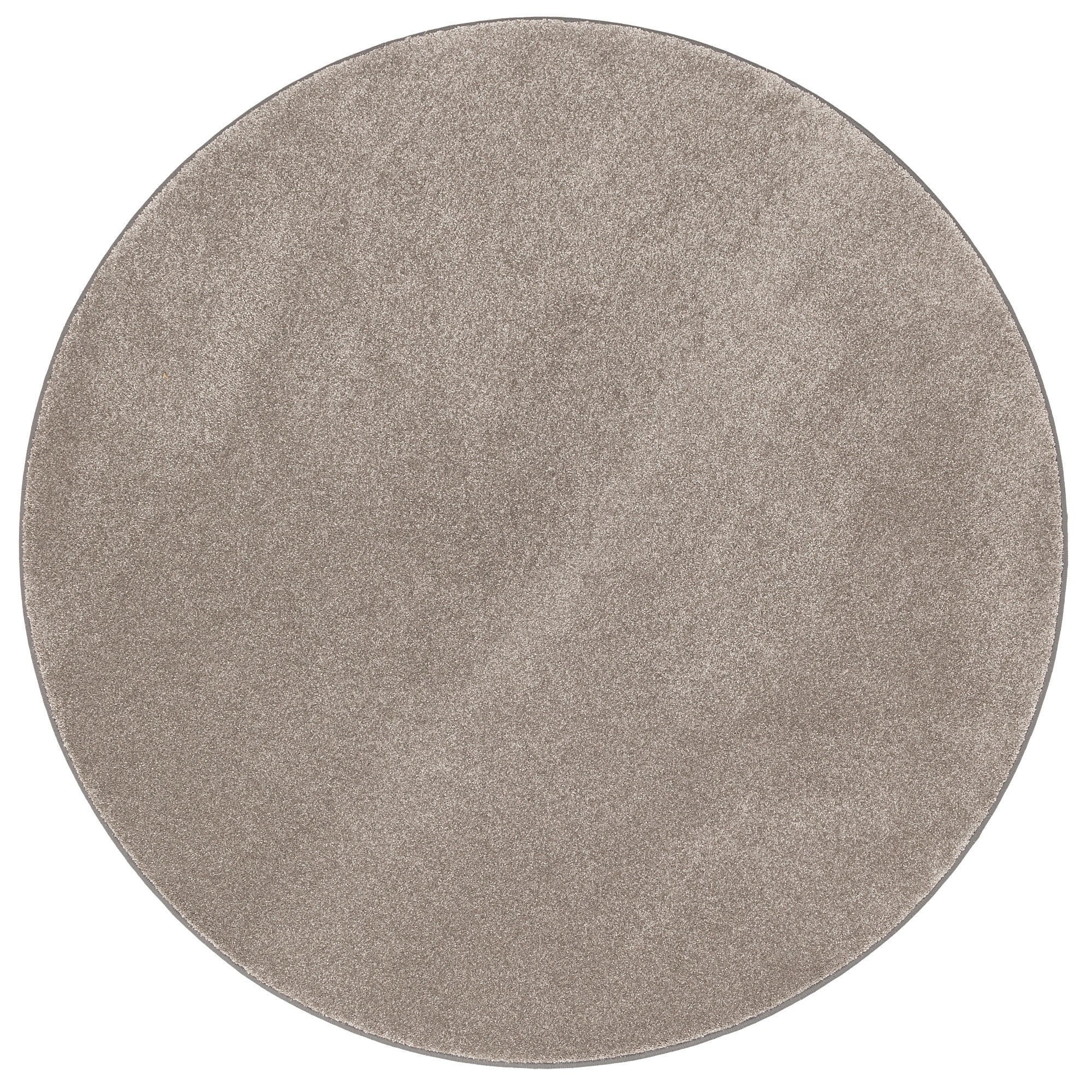 HOCHFLOR LUXUS VELOURS TEPPICH TOUCH RUND - Taupe, Textil (160/160cm) - Snapstyle