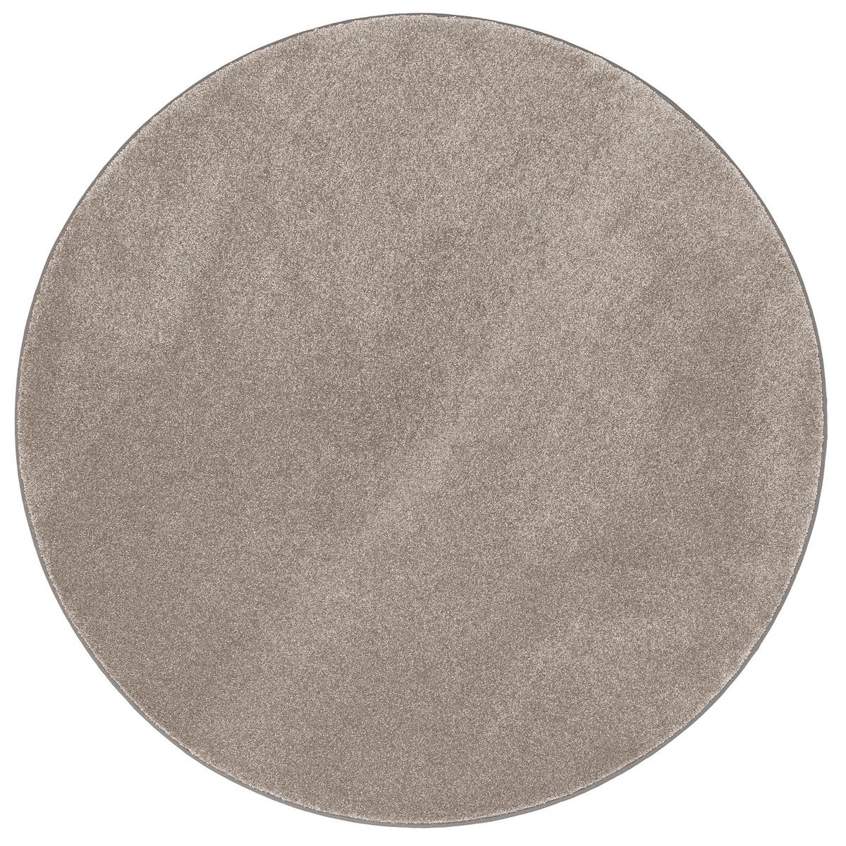 HOCHFLOR LUXUS VELOURS TEPPICH TOUCH RUND - Taupe, Textil (160/160cm) - Snapstyle