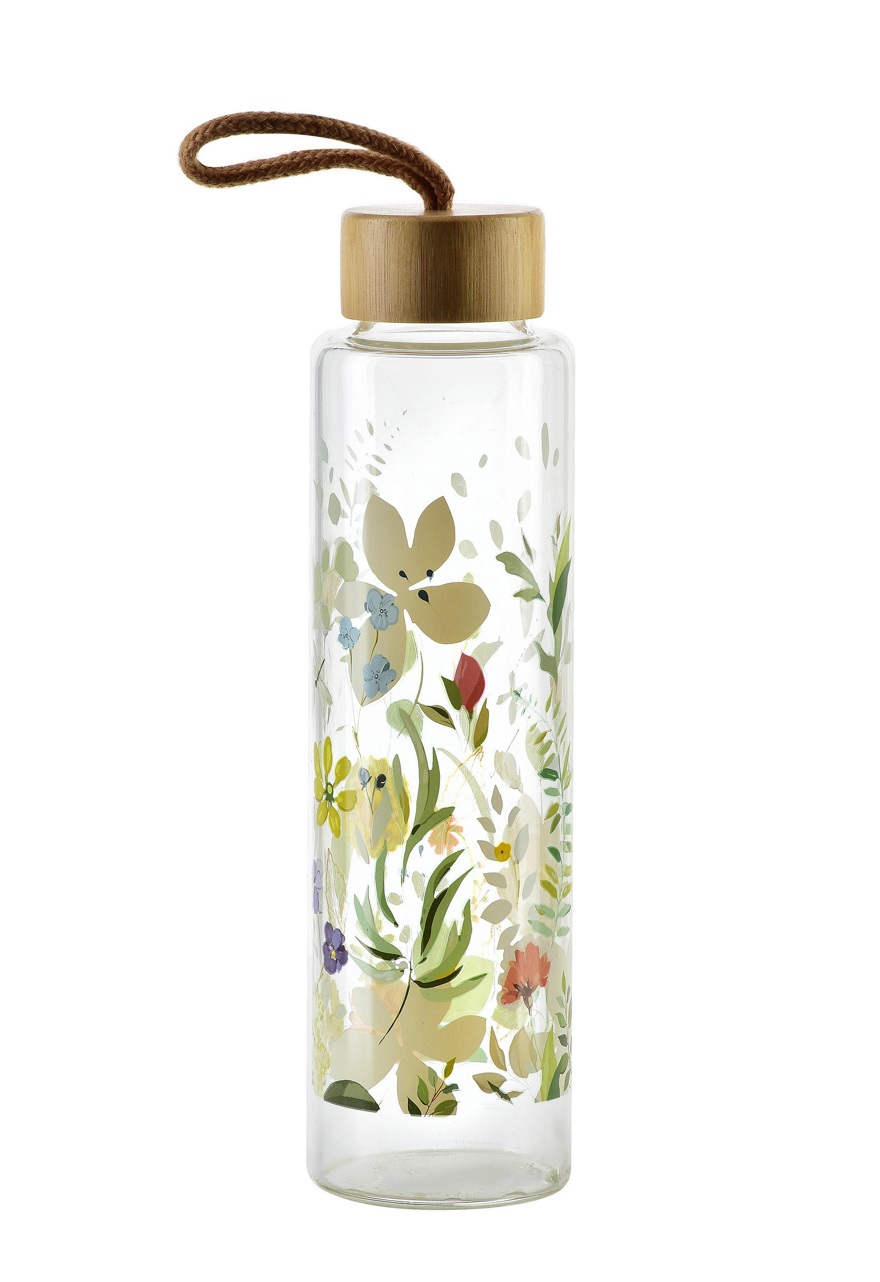 TRINKFLASCHE Hollie Grün 7/7/24 cm Glas - Hellgrün, Glas (0.6L) - Mondex