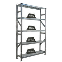 FACHBODENREGAL Proximo Stecksystem 200x120x32cm 5 Ebenen Fachlast 200 kg Beidseitig nutzbar Verzinkt - Silberfarben, Metall (120/200/32cm) - PROREGAL