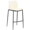 BARHOCKER Matheo, Gestell schwarz, Kunstleder Creme - Creme/Schwarz, Kunststoff/Textil (47/100/53cm) - TPFLiving