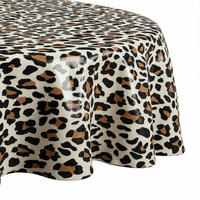 TISCHDECKE Waterproof rund 140 cm - Schwarz/Braun, Textil (140/140cm) - Butlers