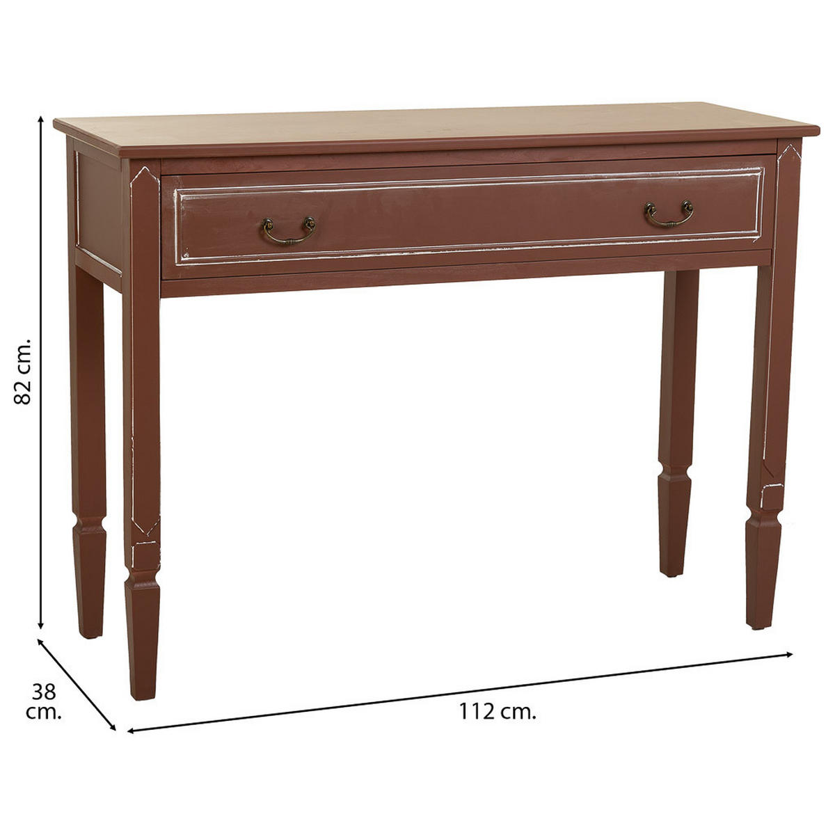 KONSOLE auz Holz braun 112x38x82 cm - Braun, Holz (38/112/82cm) - Wanderlust