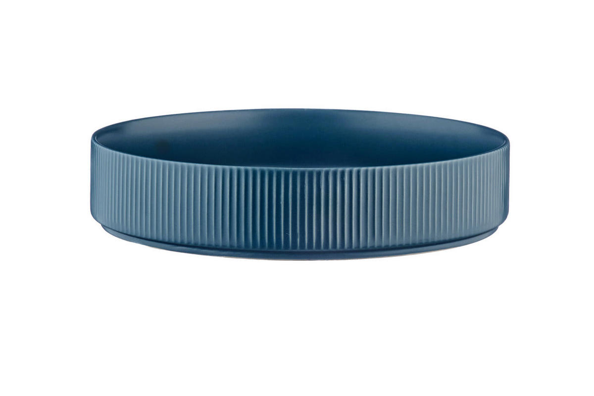 SUPPENTELLER Scandi Ø21,5cm - 4er-Set - Marineblau - Blau, Keramik (21.5cm) - Björn
