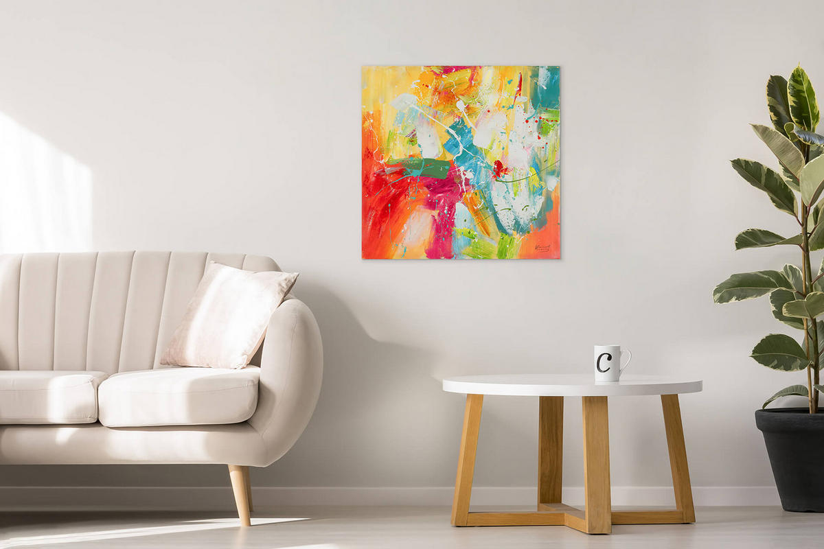 LEINWANDBILD 80/80 cm - Multicolor, Textil (80/80cm) - KUNSTLOFT