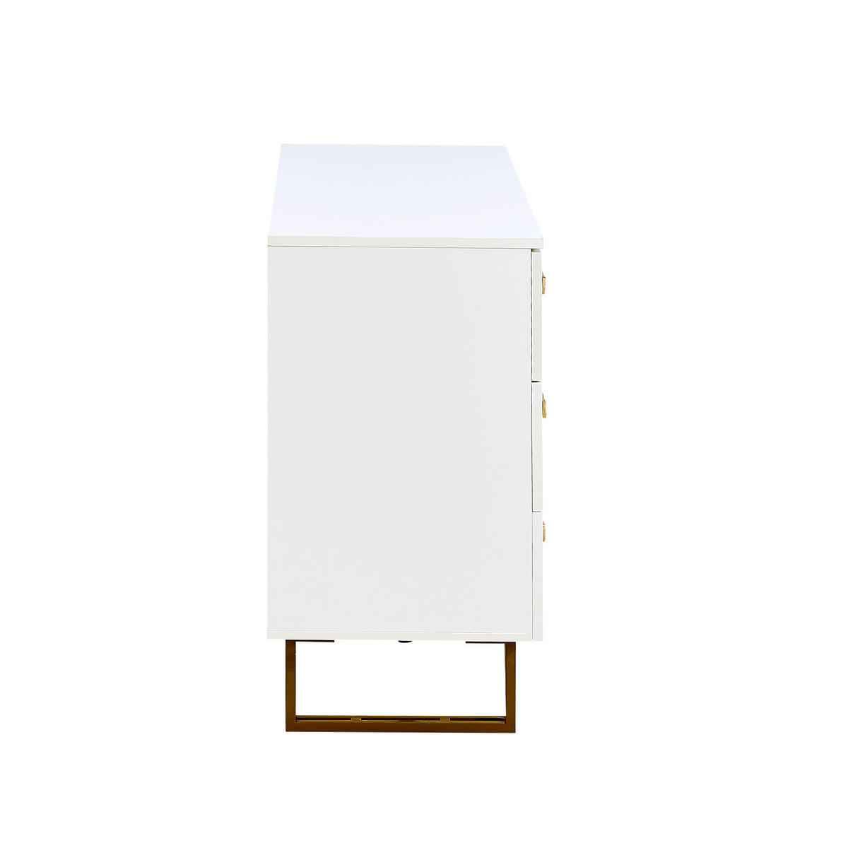SIDEBOARD 120/40/75 cm Weiß aus MDF mit 6 Schubladen - Weiß, Holzwerkstoff (120/75/40cm) - OKWISH