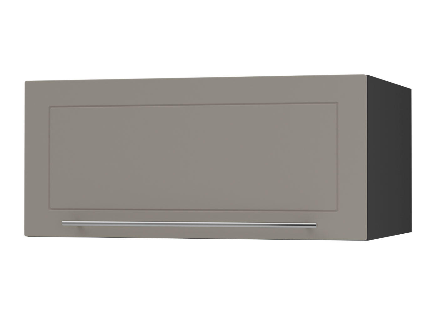 KLAPPHÄNGESCHRANK Kvantum W6B/80 Beige Matt / Schwarz Matt 80 / 59 / 36cm - Beige/Schwarz, Holz/Holzwerkstoff (80/36/59cm) - Feldmann-Wohnen