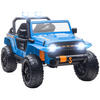 KINDER Elektroauto 12V Kinderauto Elektrisch mit Fernbedienung 2 Motor Hupe LED - Blau, Metall (123.5/70.3/71.3cm) - AIYAPLAY