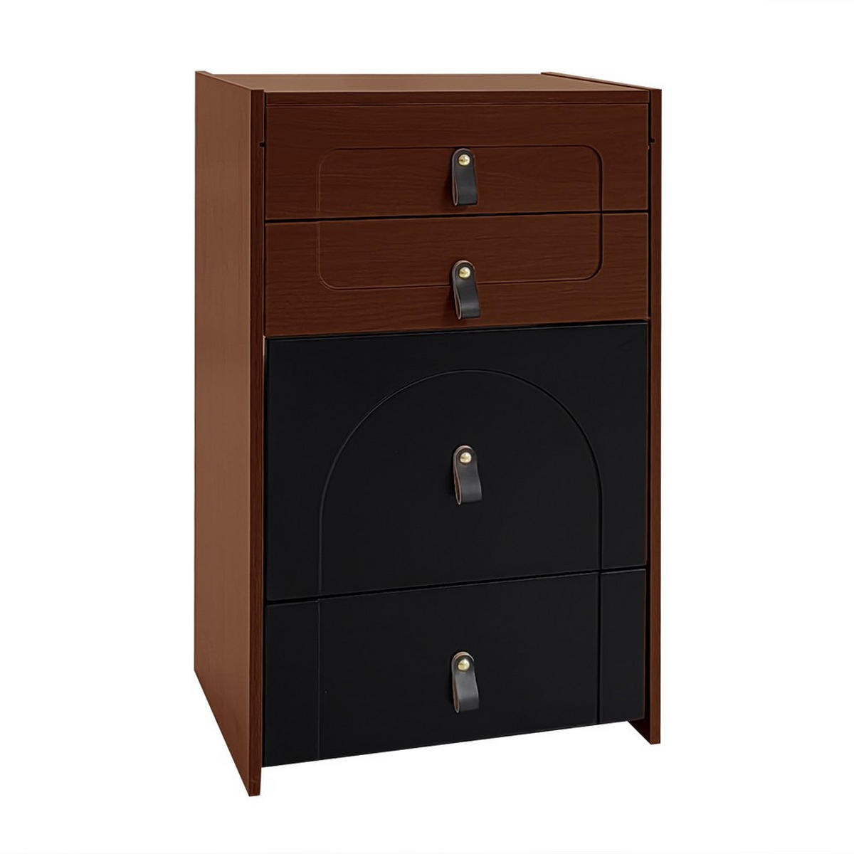 SCHMINKTISCH in Braun(Enthält Make-up-Hocker) mit 3 Schubladen - Braun, Holz (50/115.6/40cm) - KOMHTOM