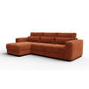 ECKSOFA OLI 4-Sitzer links, orange - Orange, Holz/Textil (295/172cm) - Courtois Laville