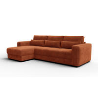 ECKSOFA OLI 4-Sitzer links, orange - Orange, Holz/Textil (295/172cm) - Courtois Laville