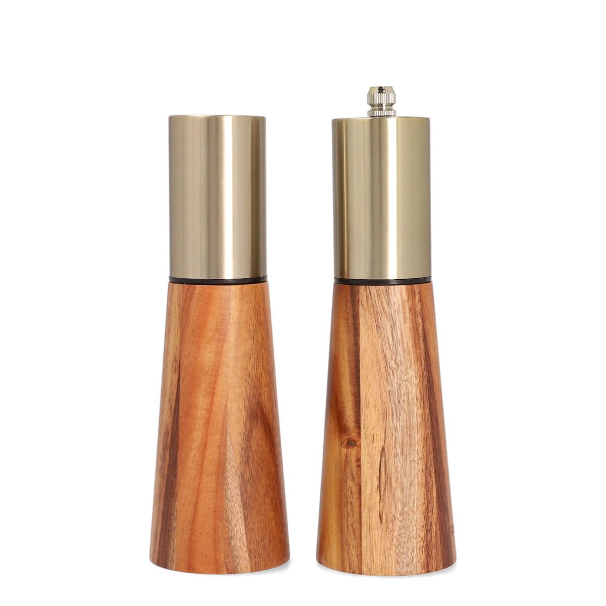 GEWÜRZMÜHLE Mooka 18 cm 2er-Set - Naturfarben, Holz (5/18/5cm) - Homla
