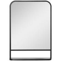 WANDSPIEGEL - Schwarz, Glas/Metall (10.2/50/70cm) - HOMCOM