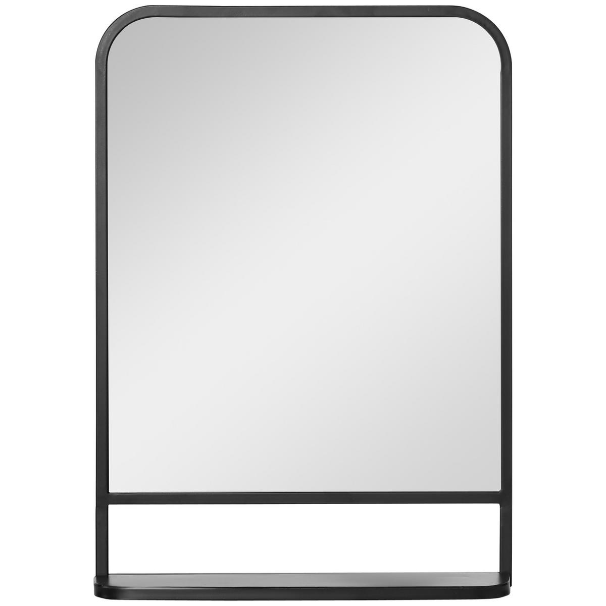 WANDSPIEGEL - Schwarz, Glas/Metall (10.2/50/70cm) - HOMCOM