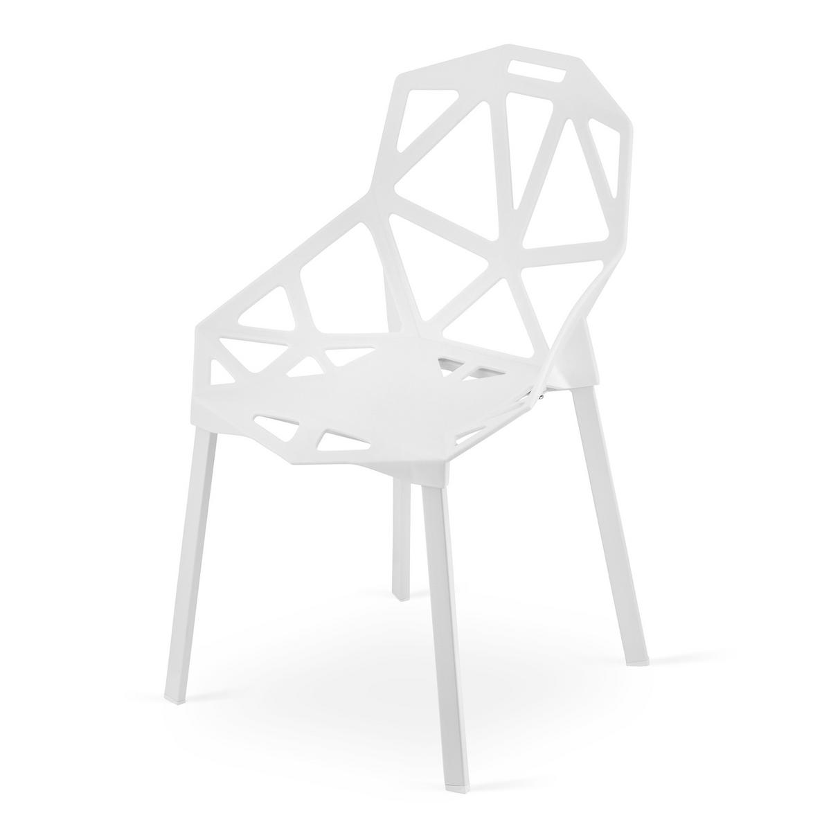 ESSZIMMERSTUHL Espen (4er-Set) - Weiß, Kunststoff/Metall (54/80/50cm) - Home Collective