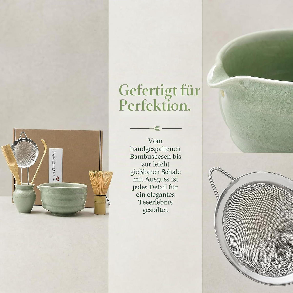 MATCHA Set 6-teiliges Set Grün - Grün, Keramik (14/1.5/14cm)