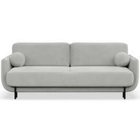 SCHLAFSOFA Ovals Hellgrau - Hellgrau/Schwarz, Textil/Metall (236/95/96cm) - Selsey