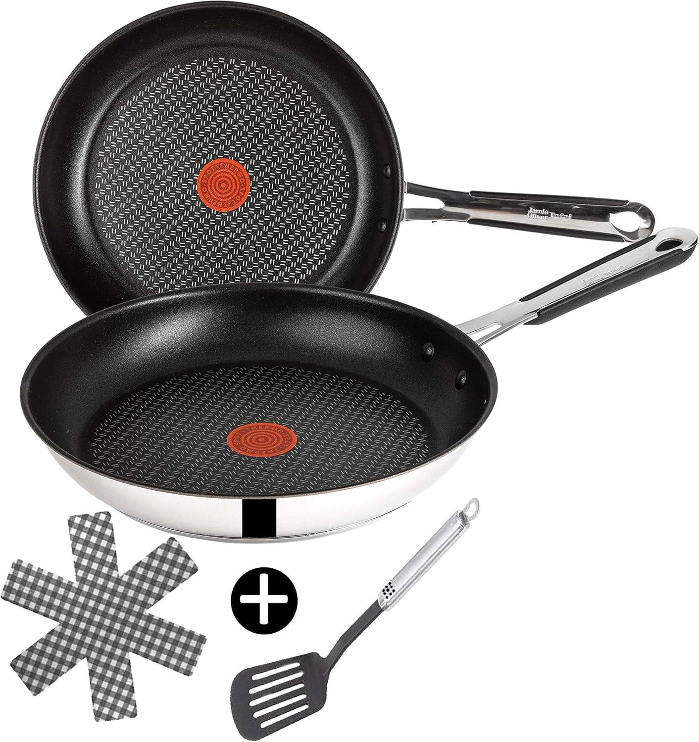 BRATPFANNE J90920 24 cm Silber Schwarz Induktion Antihaft - Silberfarben, Metall (43/24/5cm) - Tefal