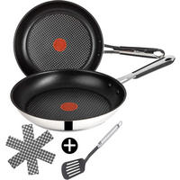 BRATPFANNE J90920 24 cm Silber Schwarz Induktion Antihaft - Silberfarben, Metall (43/24/5cm) - Tefal