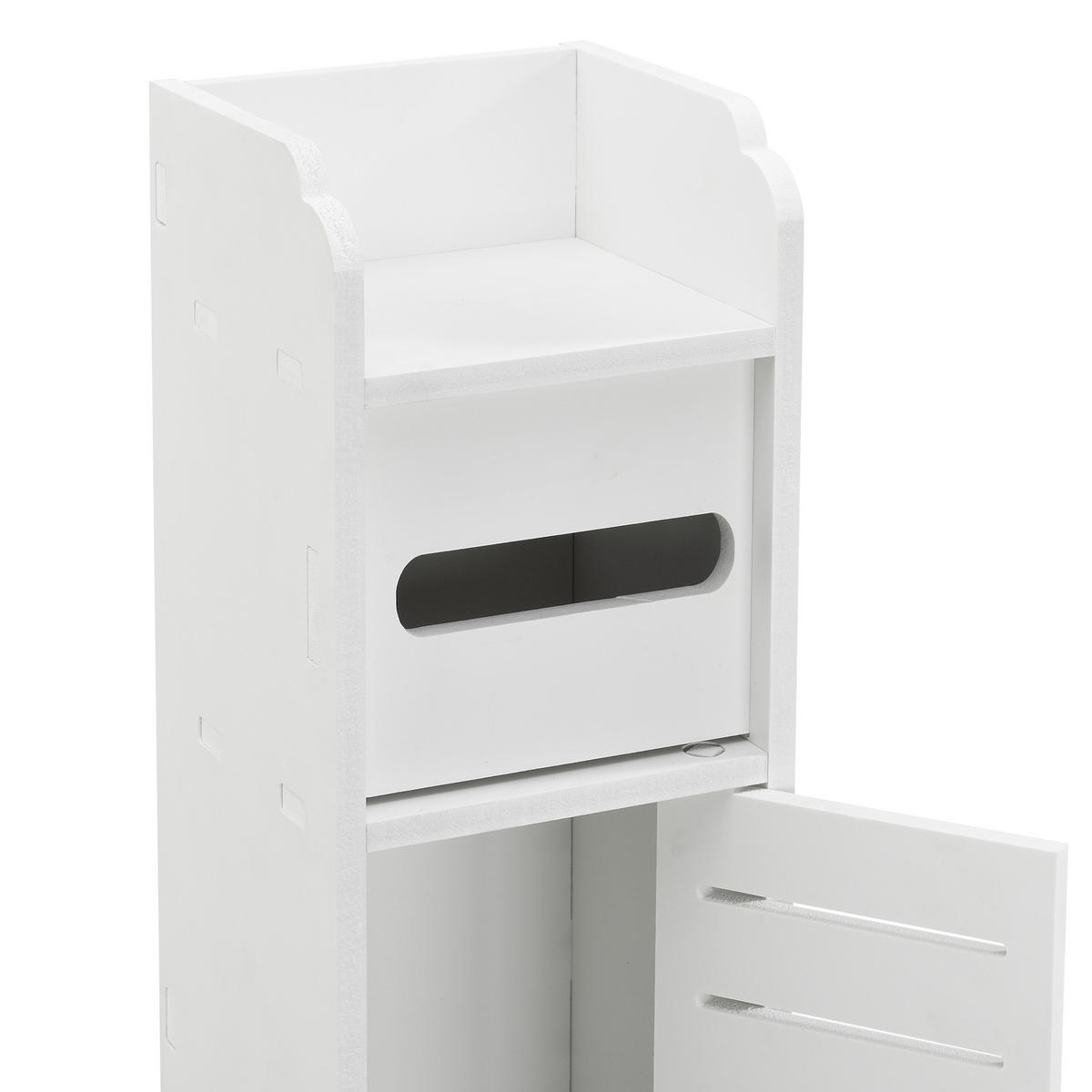 TOILETTENPAPIERHALTER Leoben - Weiß, Kunststoff (15/80/15cm) - [en.casa]