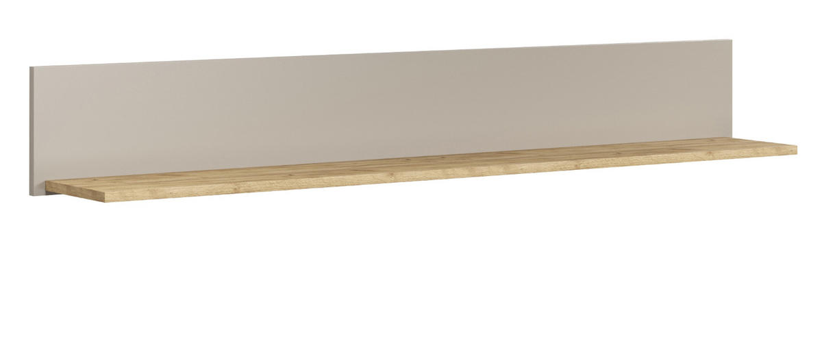 WANDBOARD Sand, Evoke Eiche, Wandregal 140 cm - Kaschmir, Holzwerkstoff (140/20/22cm) - Top.Furn